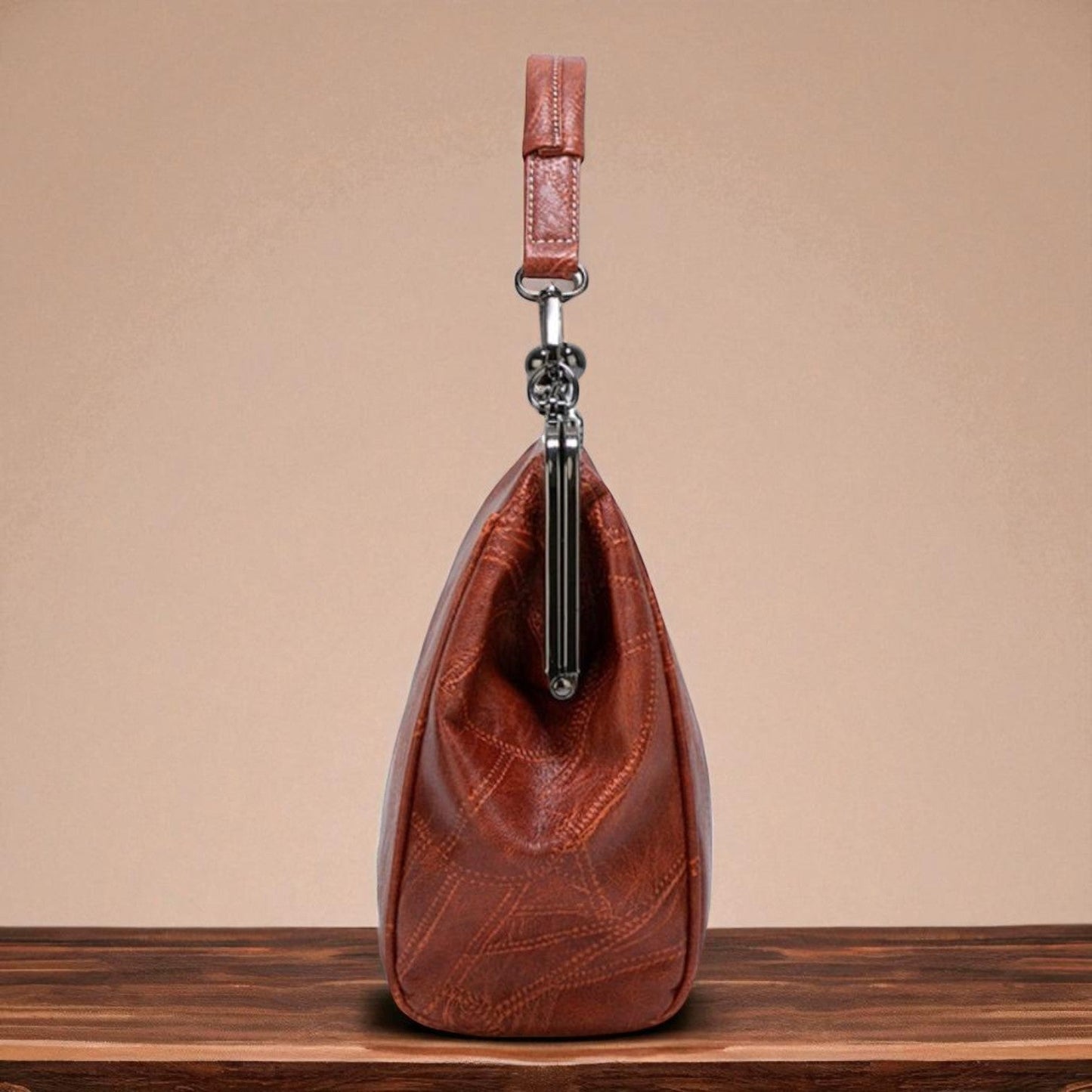 Vintage-Handtasche mit Druckverschluss