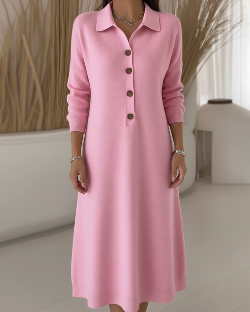 Elegantes Knopfkleid mit Revers