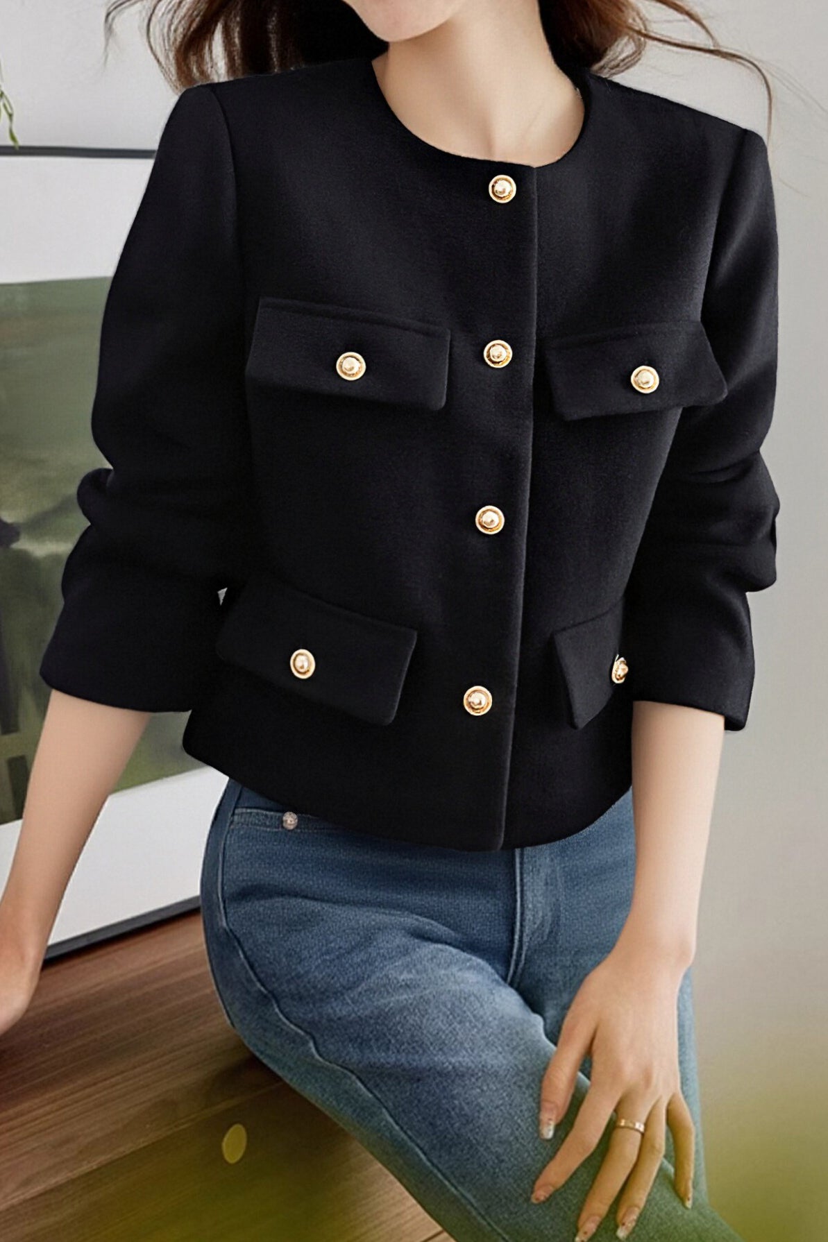 Exquisite elegante modische vielseitige Jacke