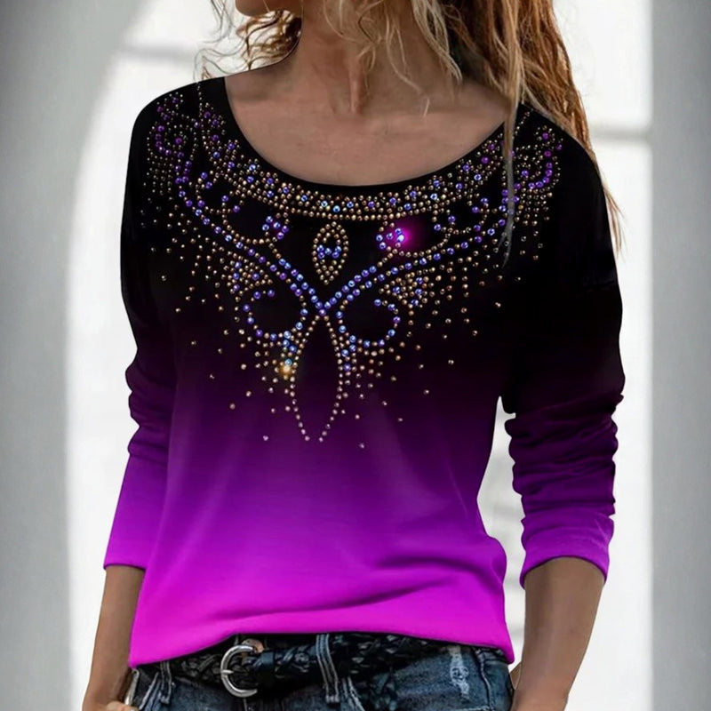 【Langarm】Vintage Gradient T-Shirt