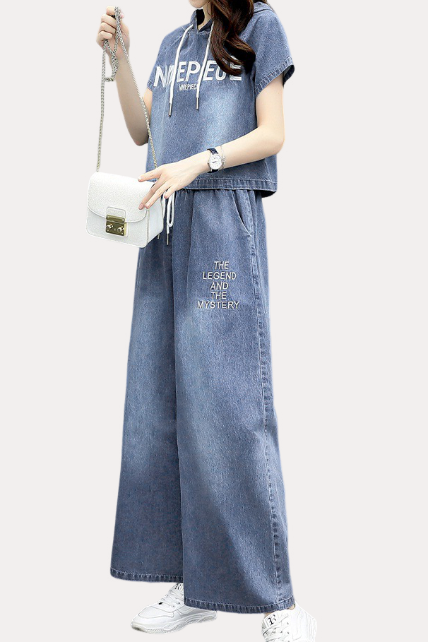 Lässiges, stilvolles Denim-Set