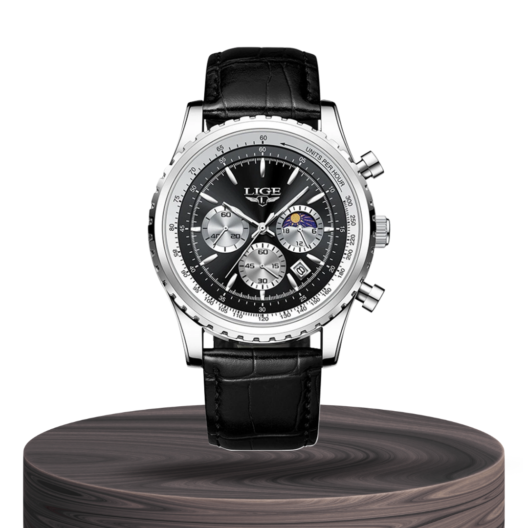Leo | Elegante Chronograph-Mondphasen-Uhr | 46mm