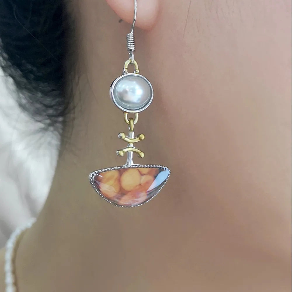 Elodi - Retro Orange Ohrringe