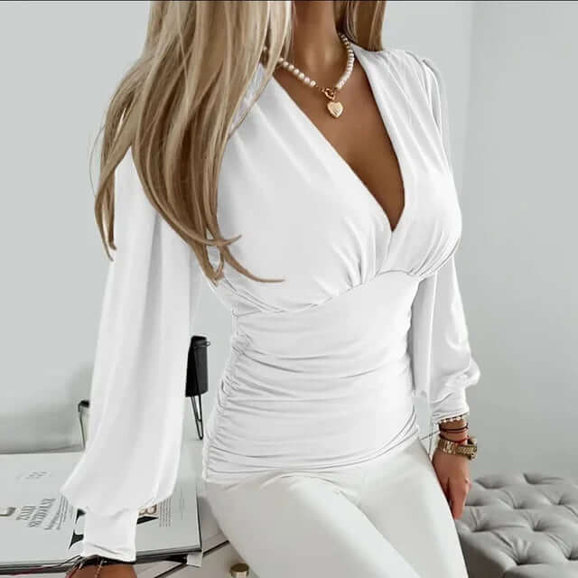 Langarmshirt V-Ausschnitt