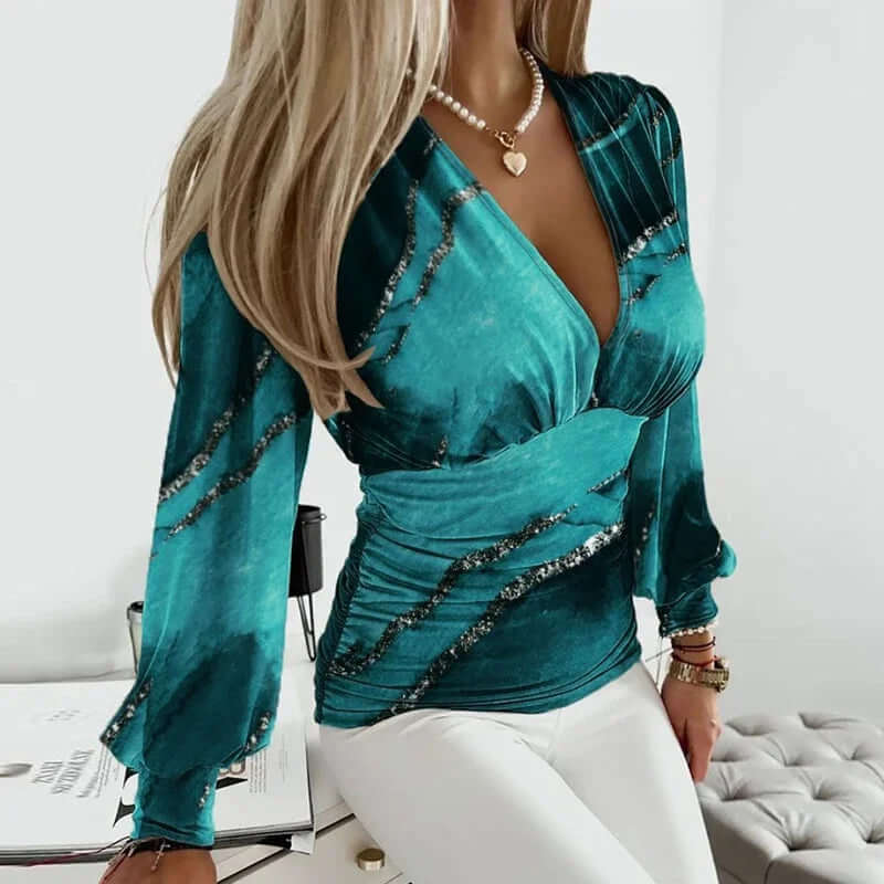 Langarmshirt V-Ausschnitt