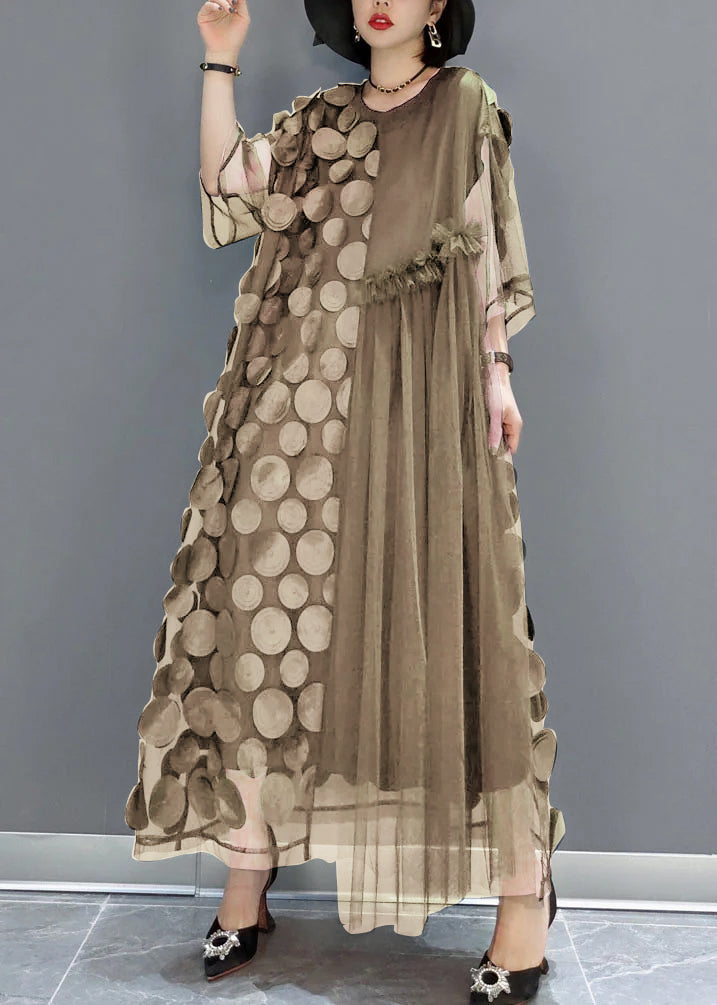 Schwarze Tüll Partykleider O-Ausschnitt Asymmetrisch Halbe Ärmel