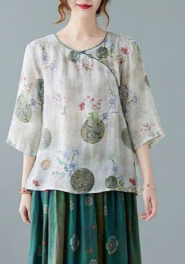 Bohemian Schwarze Blumen Elastischer Taillen Druck Leinen Röcke Sommer