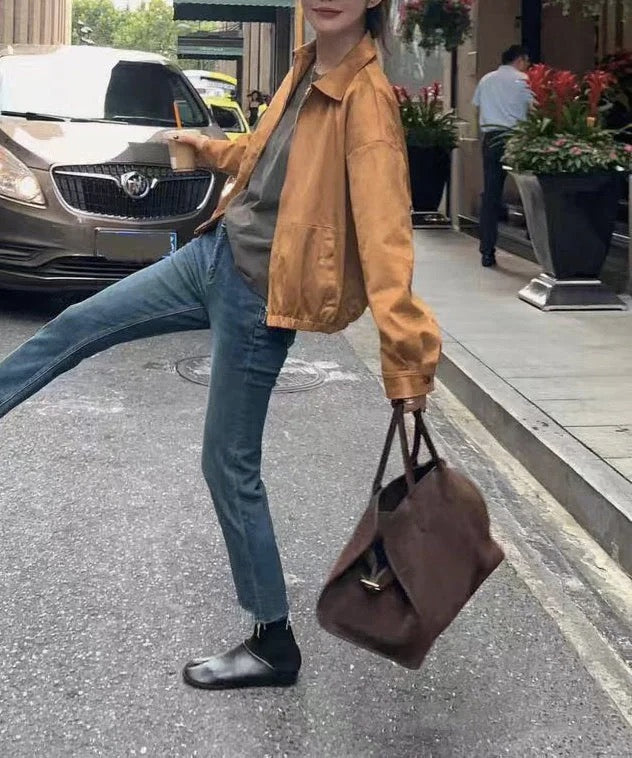 2025 Neue Braune Handtasche mit großer Kapazität