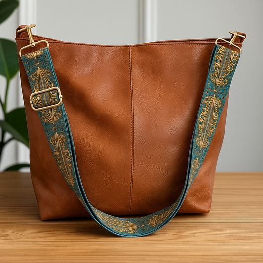 Charmante vintage Leder Schultertasche | Tamar's Vintage Charm