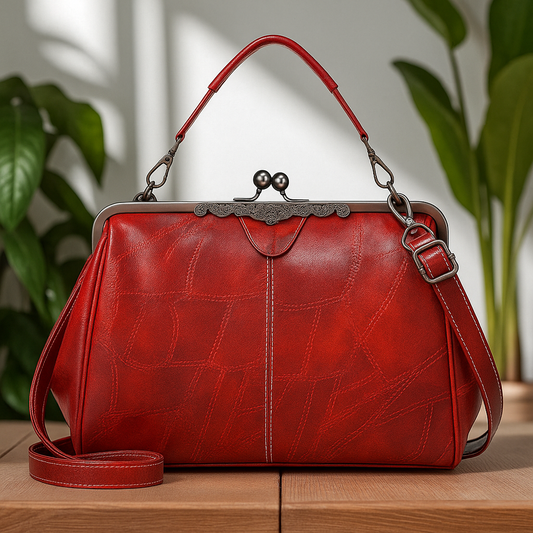 Vintage-Handtasche mit Druckverschluss