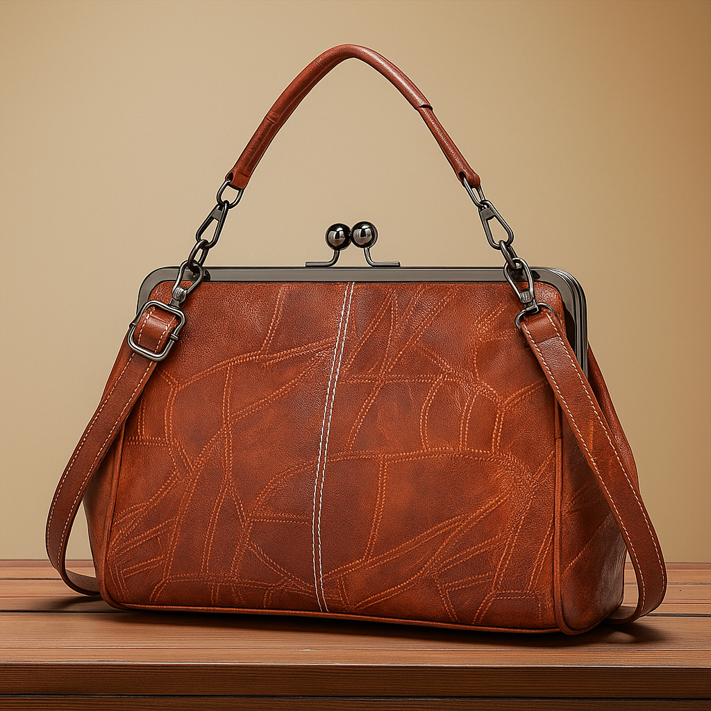 Vintage-Handtasche mit Druckverschluss