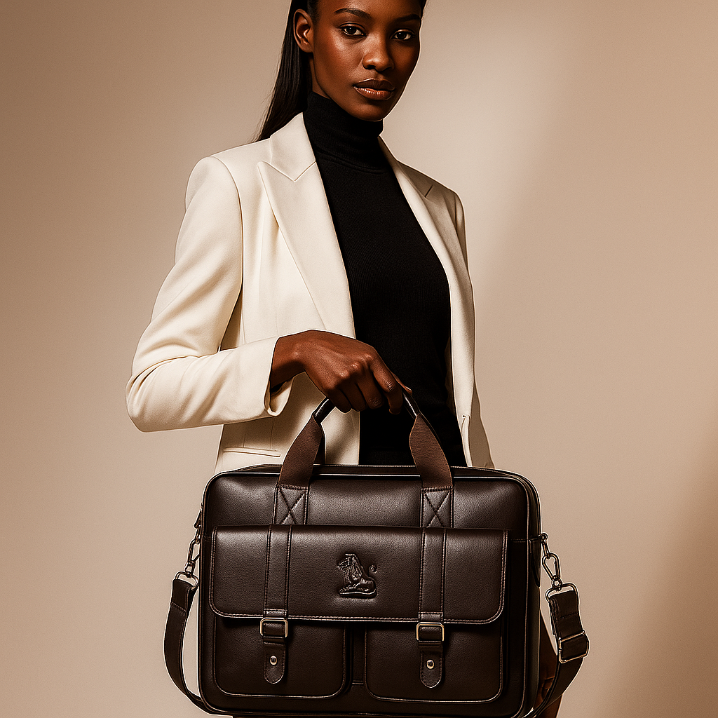 Sterling - Polierte Leder Aktentasche