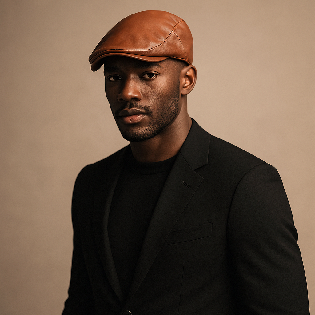 Alaric | Vintage Leder Flachkappe