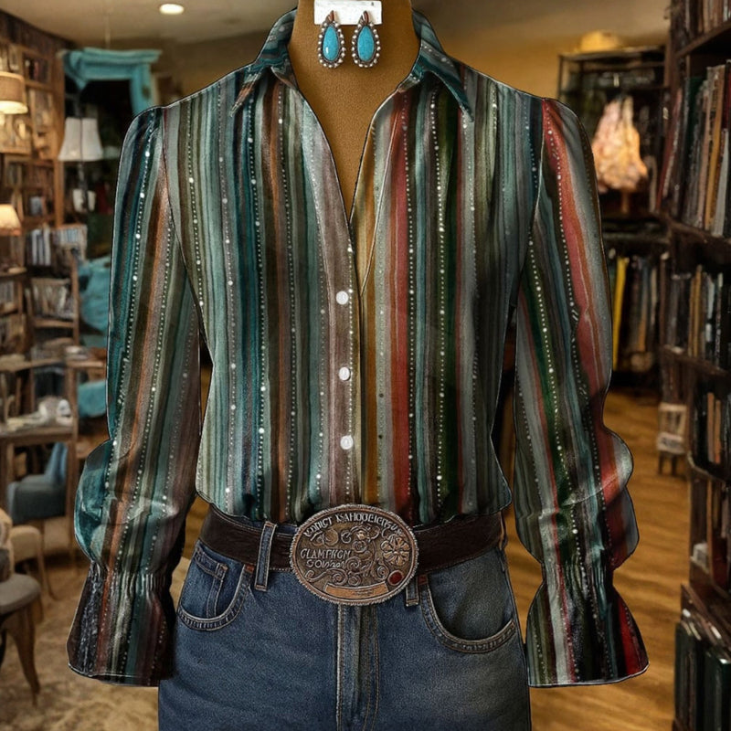 Vintage Gradient Bluse