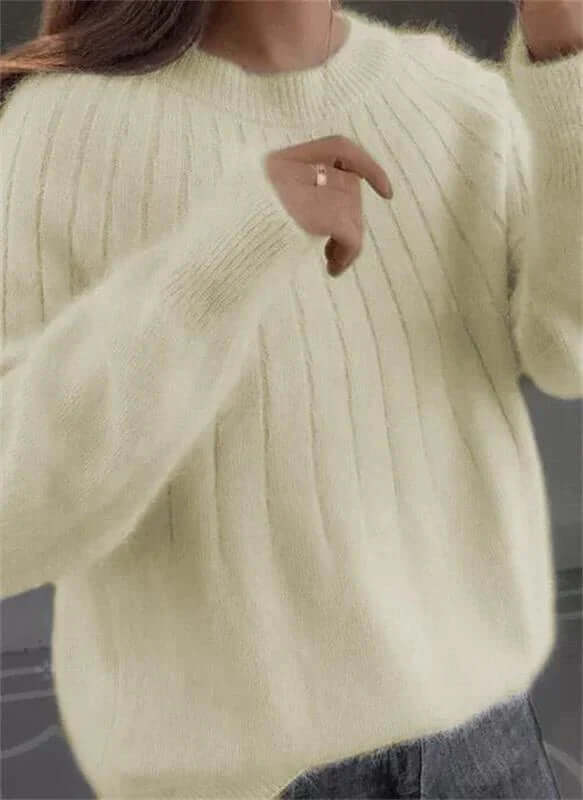 Winifred - Flauschiger kaschmirähnlicher Strickpullover