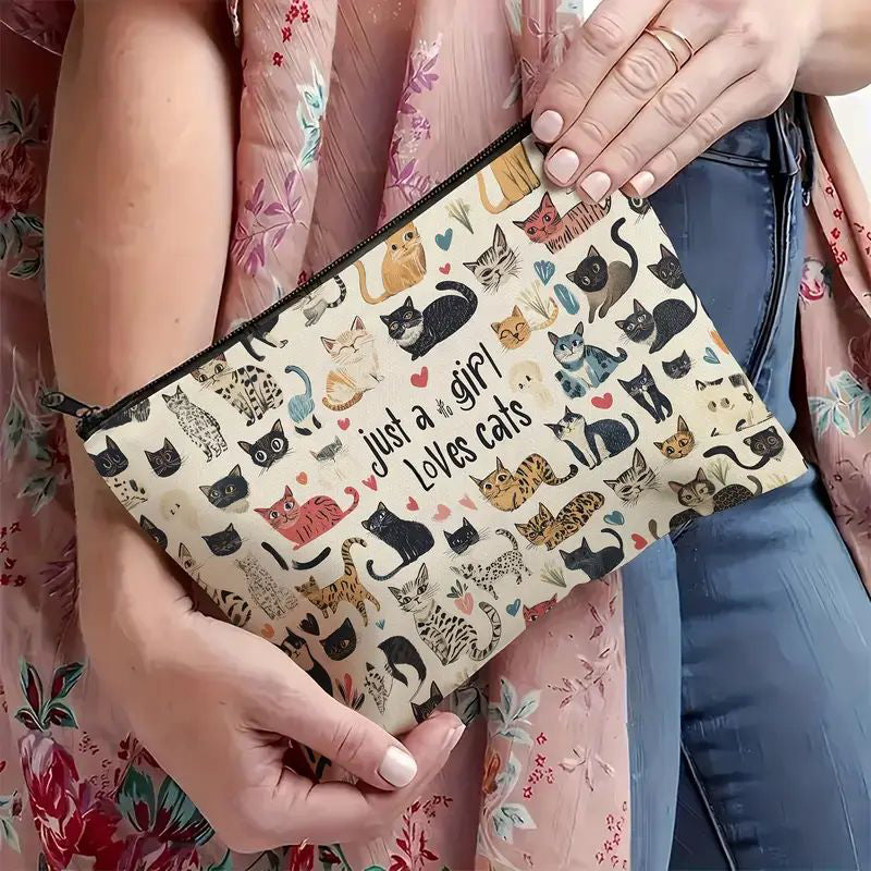 Lässige Katzenmuster Tasche