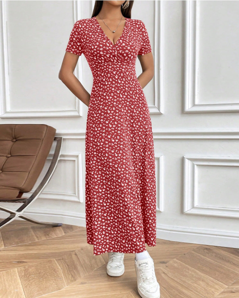 Elegantes Sexy Druckkleid