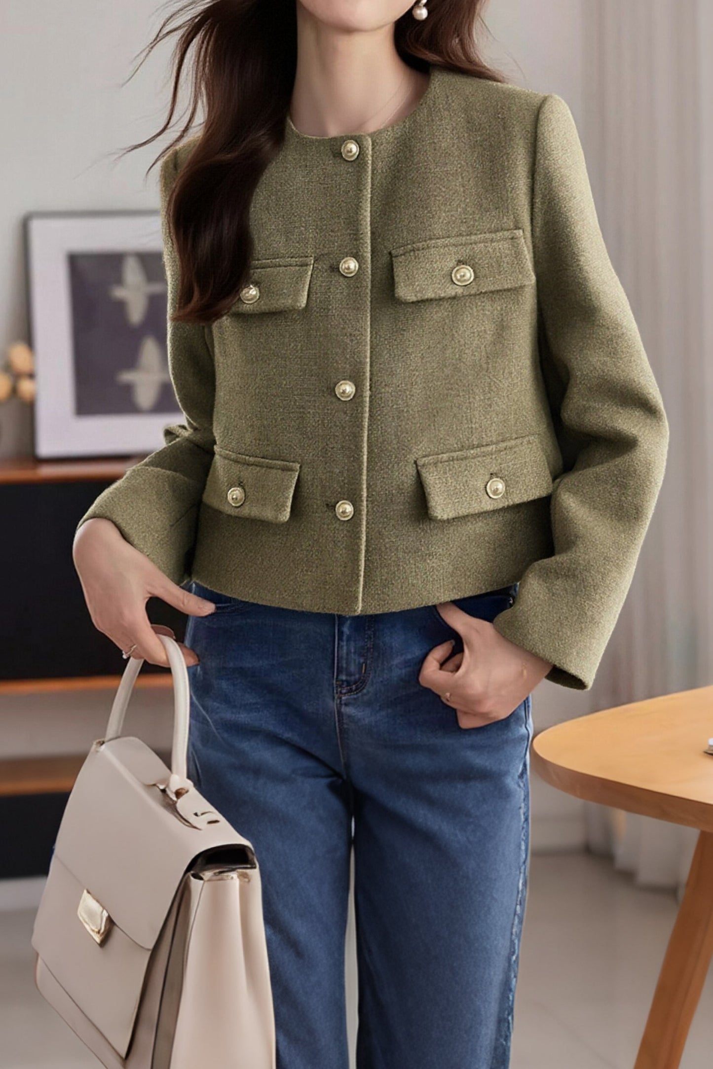 Exquisite elegante modische vielseitige Jacke