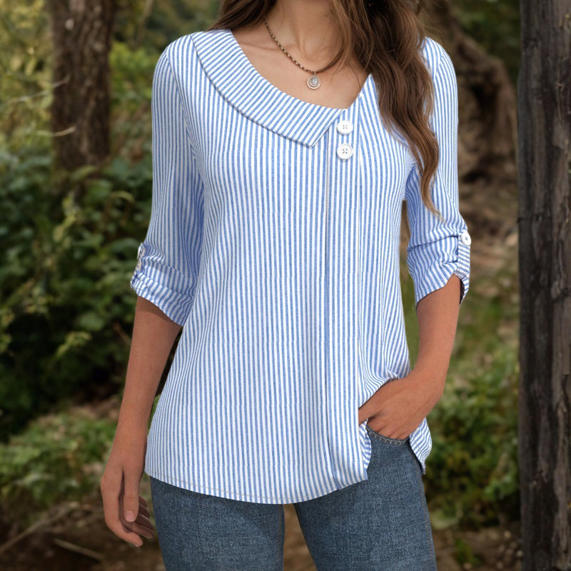 Lässige gestreifte Bluse