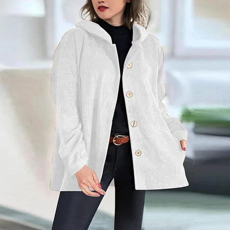 MIRELLA™ | LÄSSIGE SAMT-HOODED-JACKE