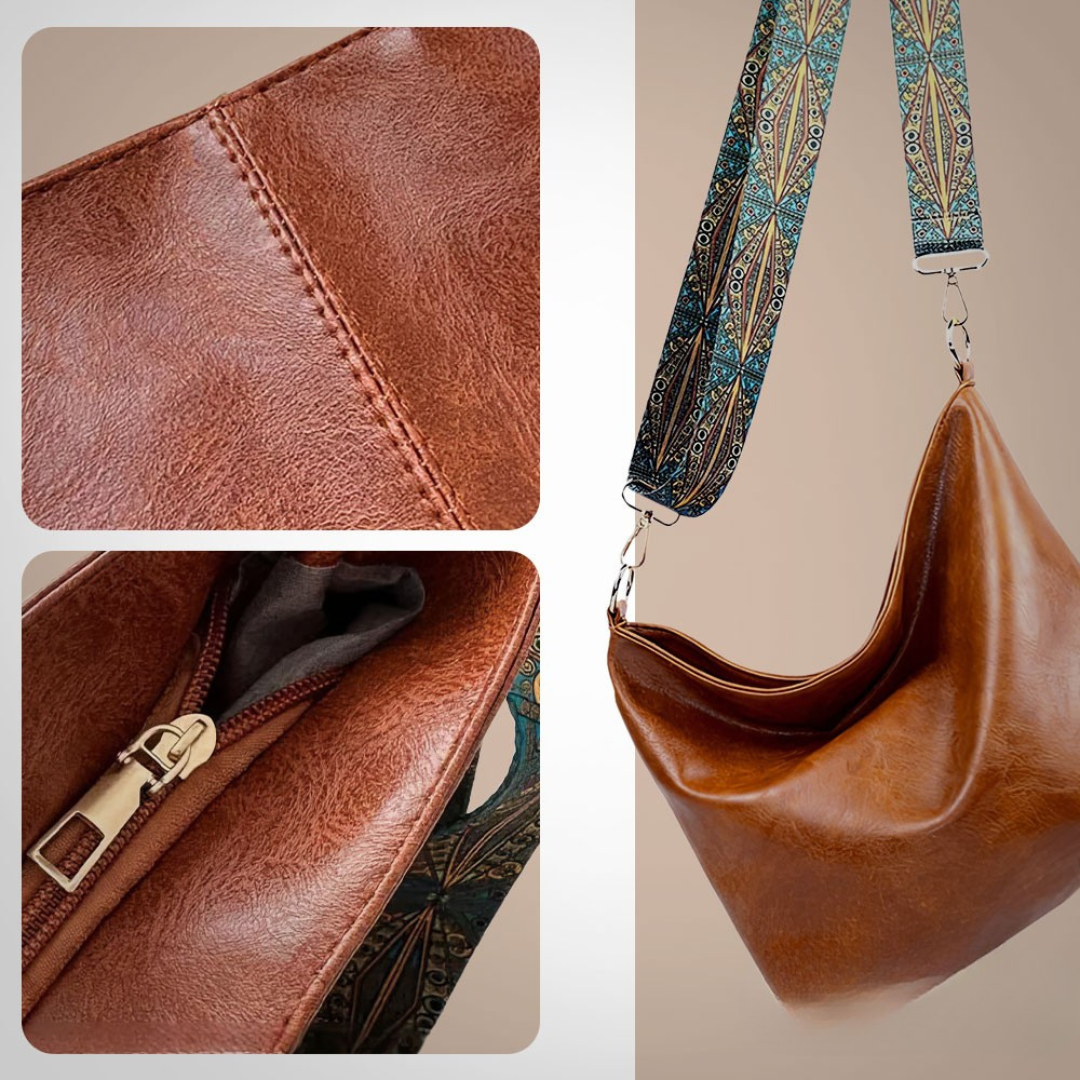 Chelsey’s Vintage Charm | Leder Schultertasche