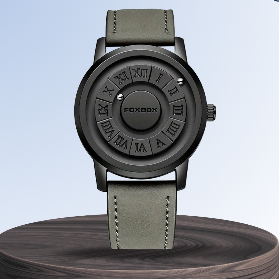 Max | Herren Stylische Armbanduhr mit schwarzem Zifferblatt | 42mm