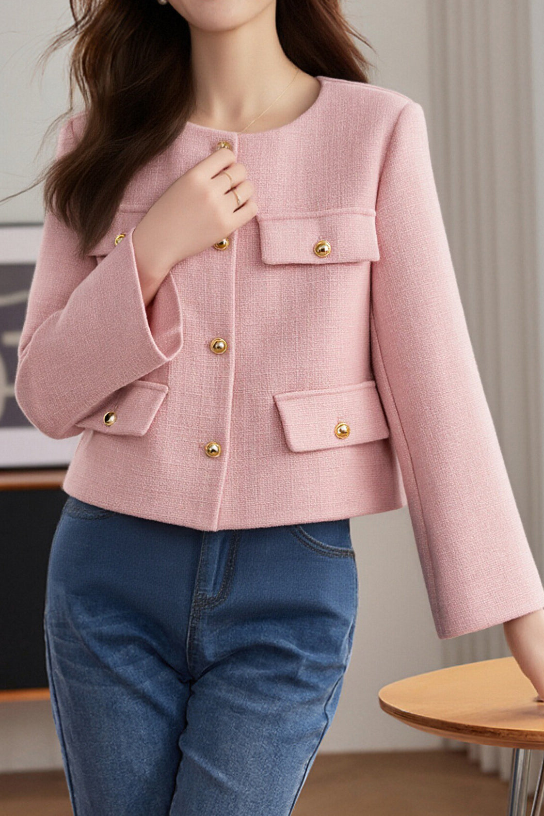 Exquisite elegante modische vielseitige Jacke