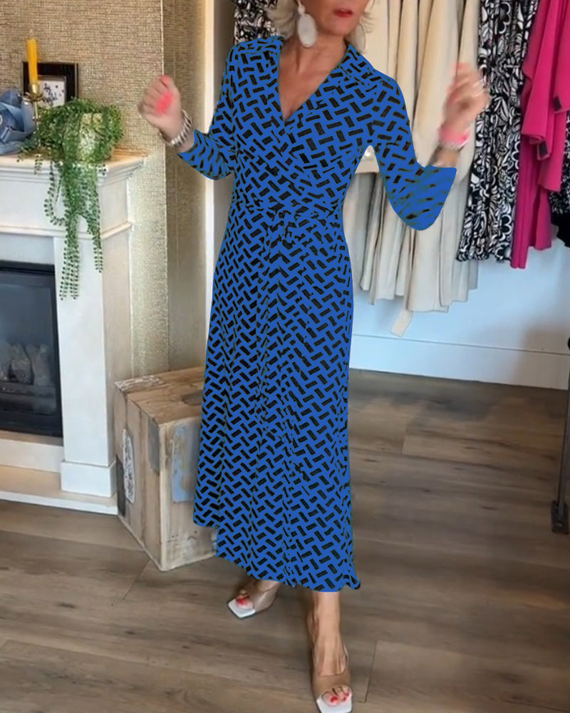 Kleider mit schlank machenden und bedruckten Eigenschaften