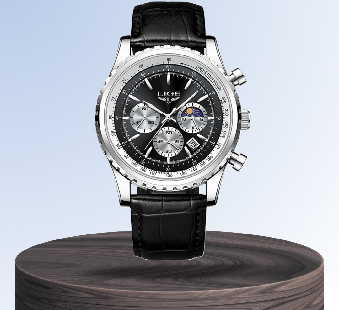 Leo | Elegante Chronograph-Mondphasen-Uhr | 46mm