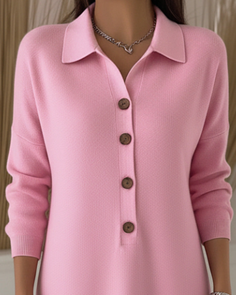 Elegantes Knopfkleid mit Revers