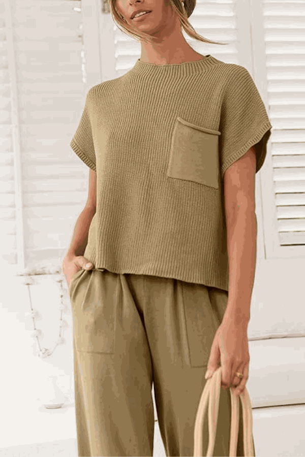 Bequeme Couture Strickpullover Zwei-Teile-Set