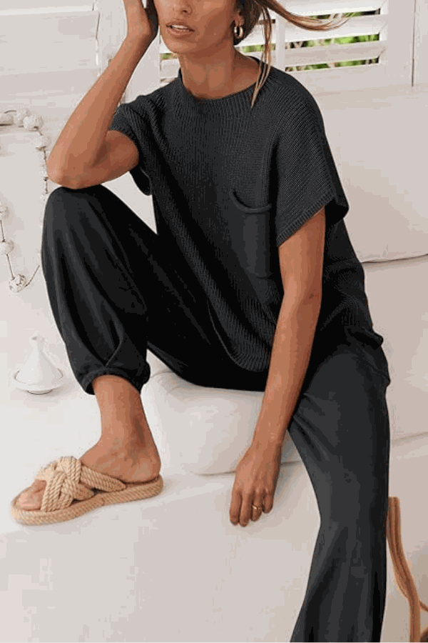 Bequeme Couture Strickpullover Zwei-Teile-Set