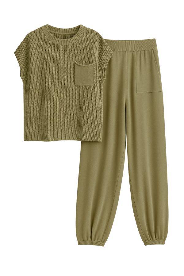 Bequeme Couture Strickpullover Zwei-Teile-Set