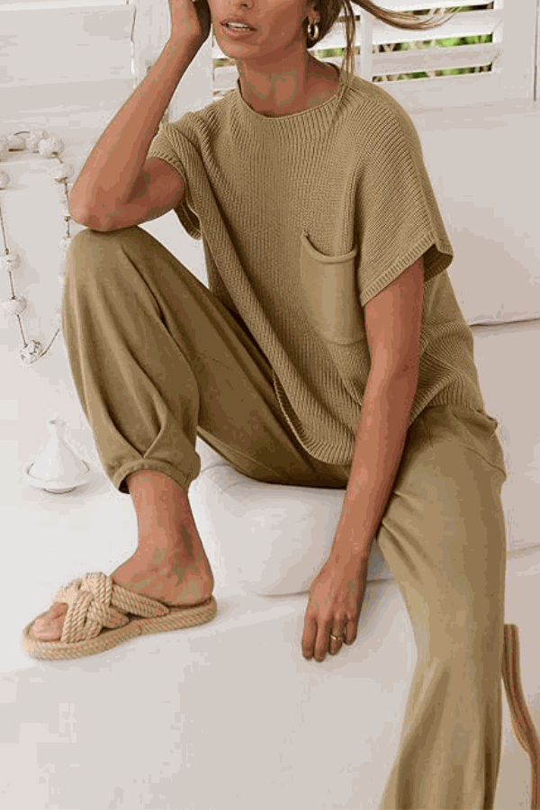 Bequeme Couture Strickpullover Zwei-Teile-Set