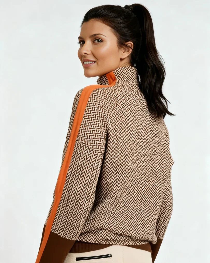 Vera - Rollkragenpullover mit Streifen