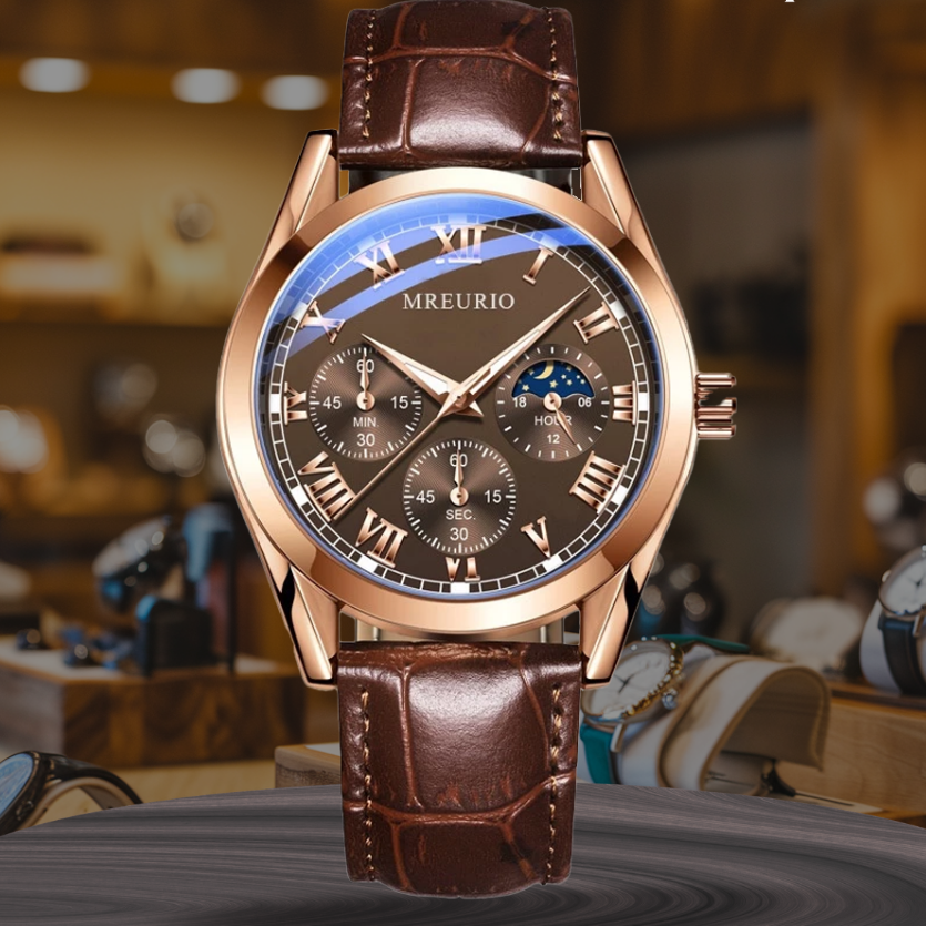 Stephen | Eleganter Mondphasen-Chronograph | 42mm