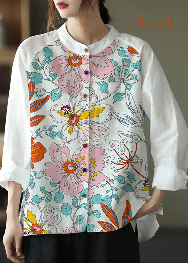 Moderne Weiße Lockere Patchwork Taschen Herbst Langarm Bluse Top