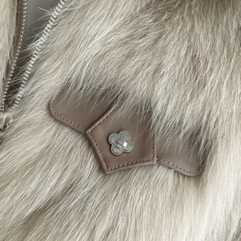 Veloura Kunstfell Cropped Jacke