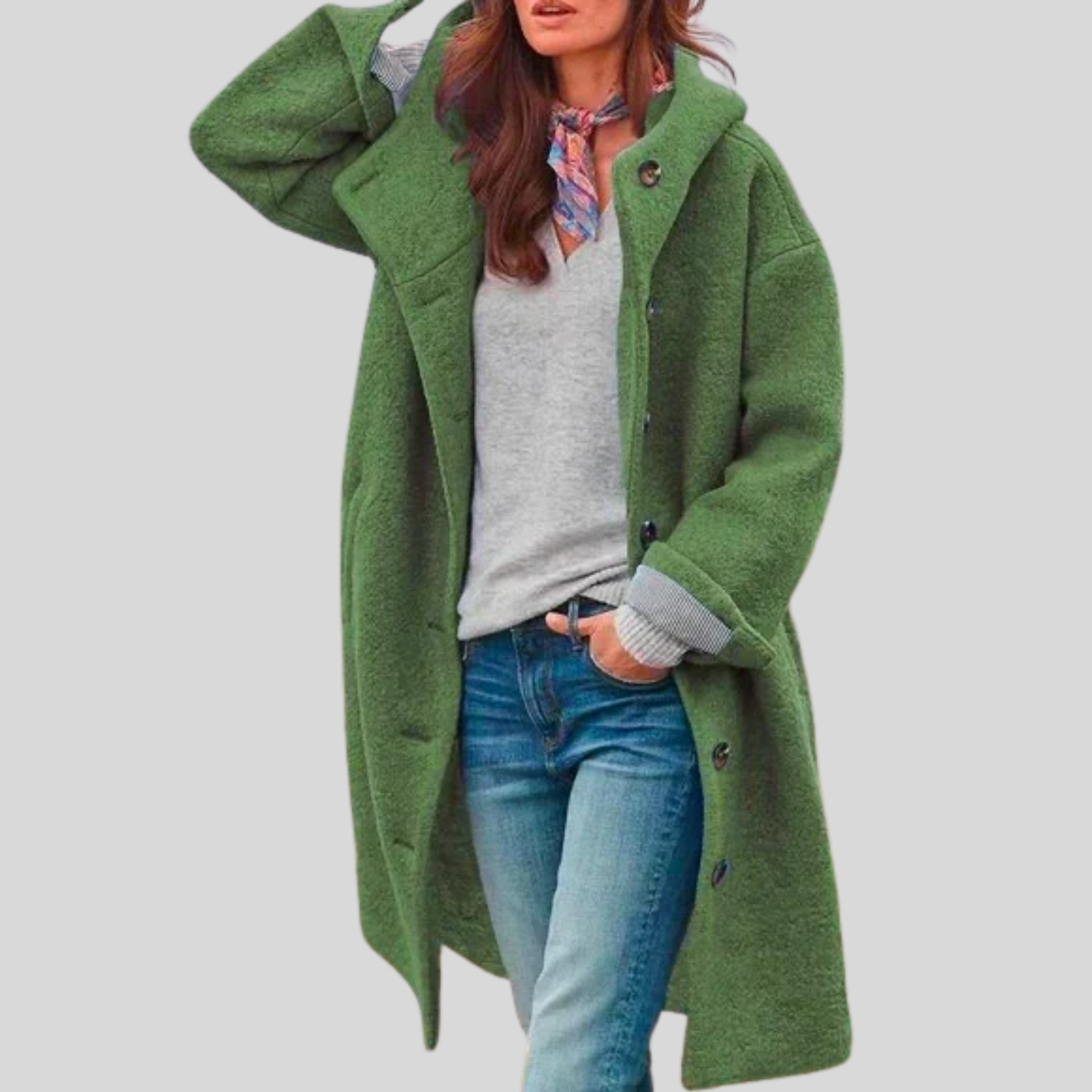 Britt | Jacke mit Knöpfen und Kapuze