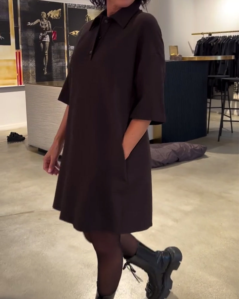 Kurzarm Hemdblusenkleid