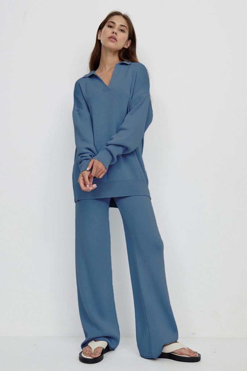 Plüschiges & Preppy Kamel Zweiteiliges Set