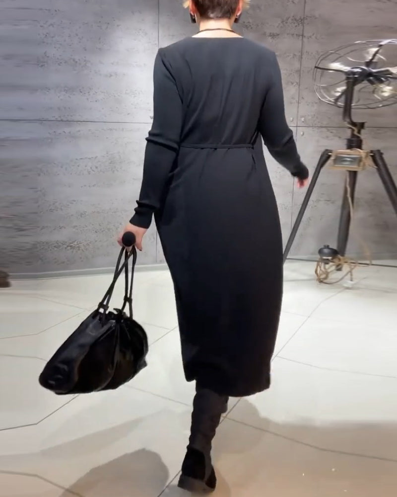 Einfarbige Kleider mit Bindungen