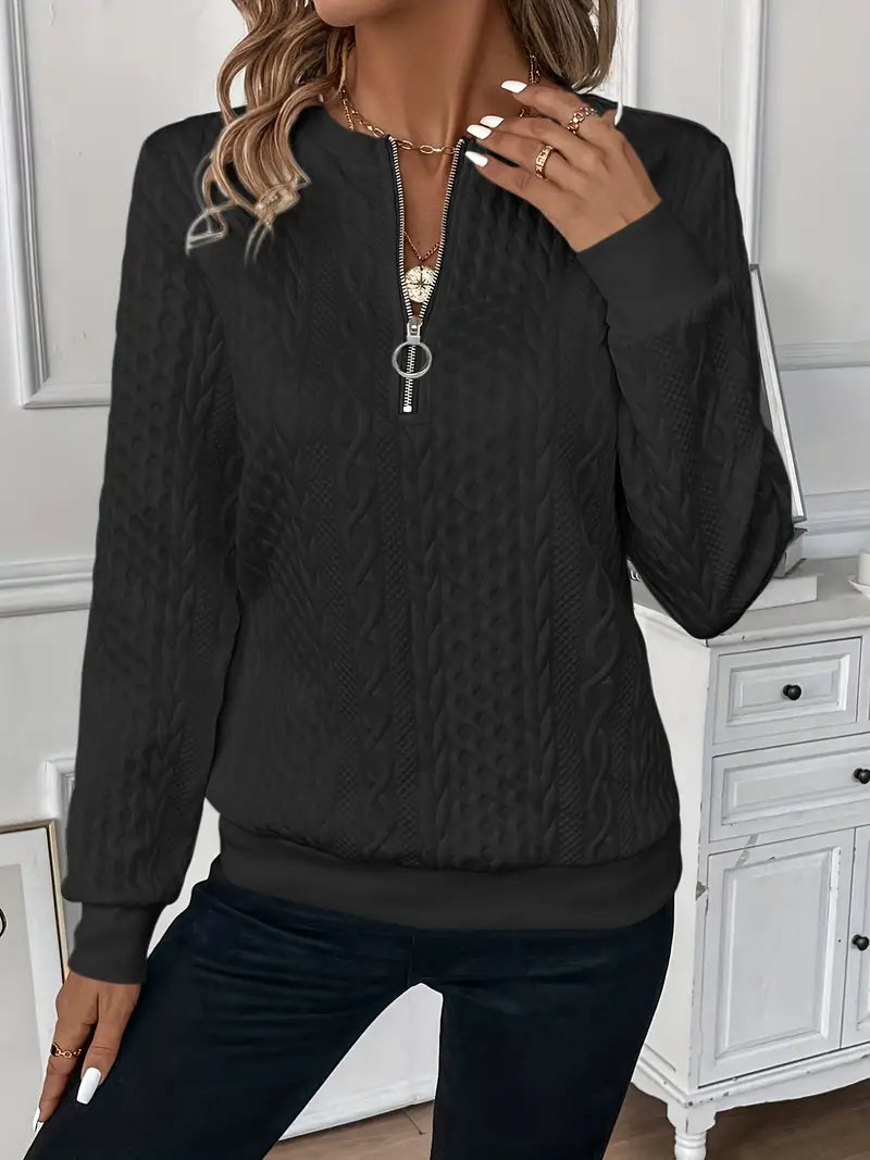 Herald - Eleganter Pullover mit Reißverschluss
