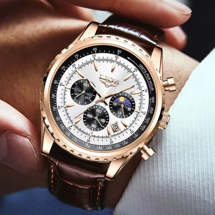 Leo | Elegante Chronograph-Mondphasen-Uhr | 46mm