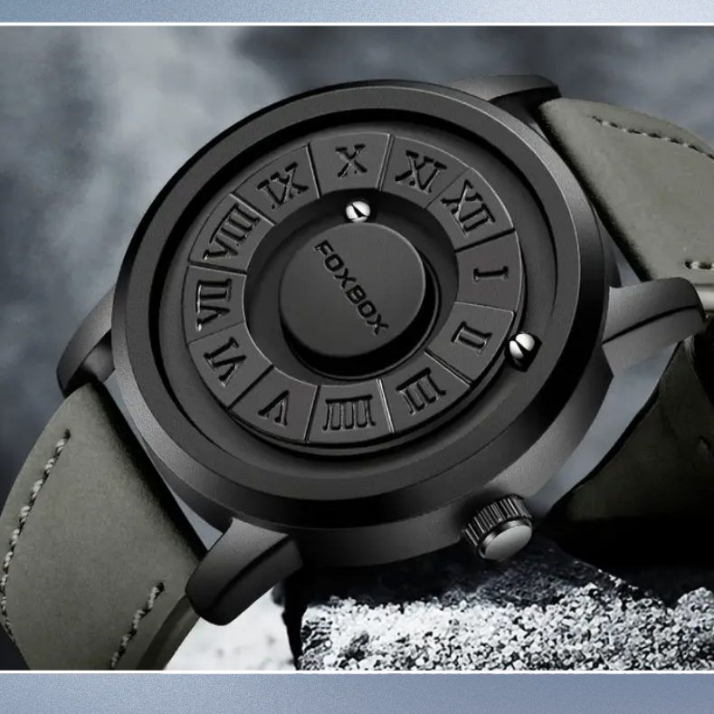 Max | Herren Stylische Armbanduhr mit schwarzem Zifferblatt | 42mm