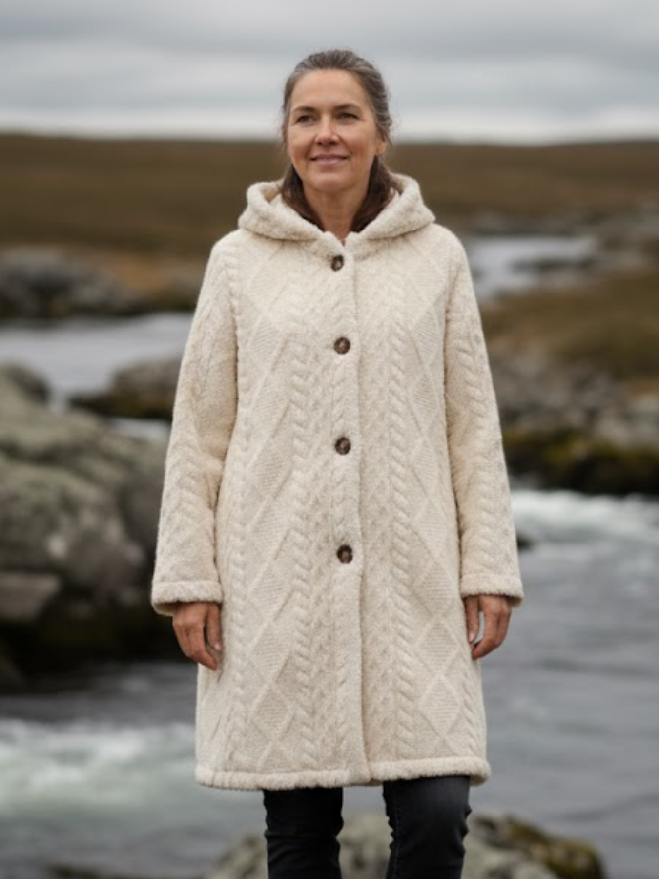 Rauten-Hoodie-Teddyjacke