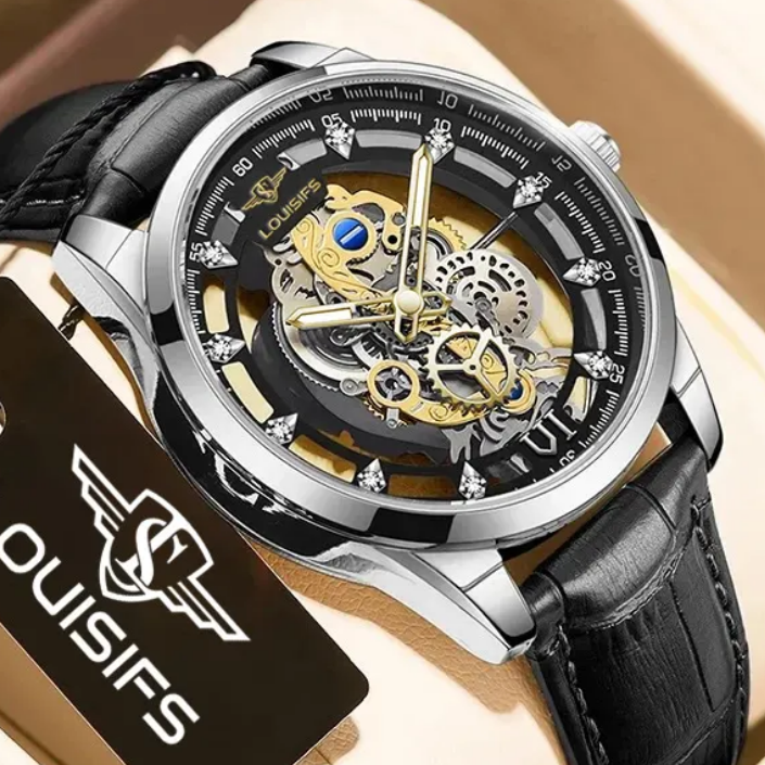 Orion | Doppelseitige Hohl-Design Freizeit-Business-Uhr | 40,5 mm