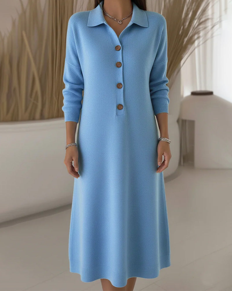 Elegantes Knopfkleid mit Revers