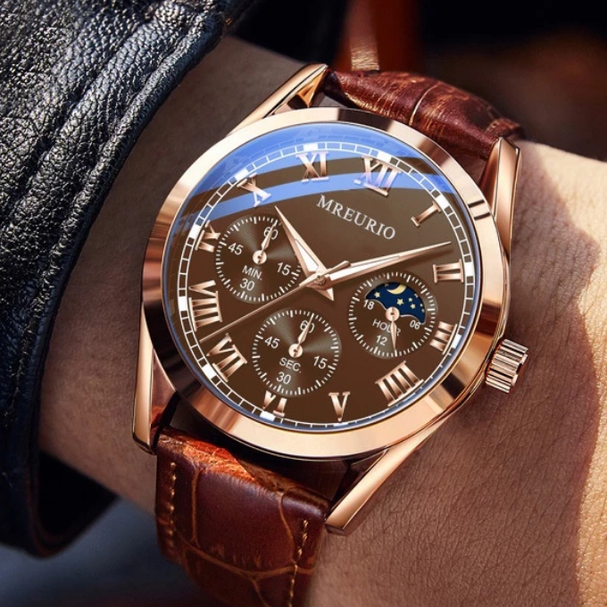 Stephen | Eleganter Mondphasen-Chronograph | 42mm