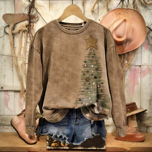 Vintage-Weihnachtsdruck Sweatshirt